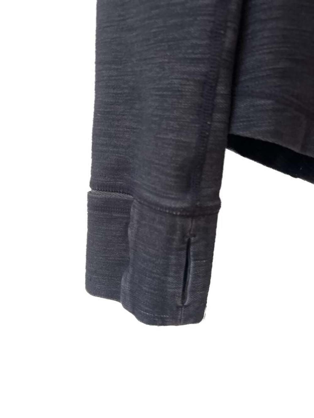 Lululemon Define Jacket Heathered Black Slub Denim / Tonka Stripe size 8 - Picture 2 of 8